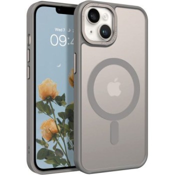 Θήκη Σιλικόνης Orso Ostand MagSafe iPhone 15 - Frosted Titanium