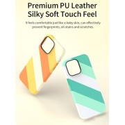 Σκληρή Θήκη Vokamo PU Leather Case για iPhone 14 Plus - Mint Green