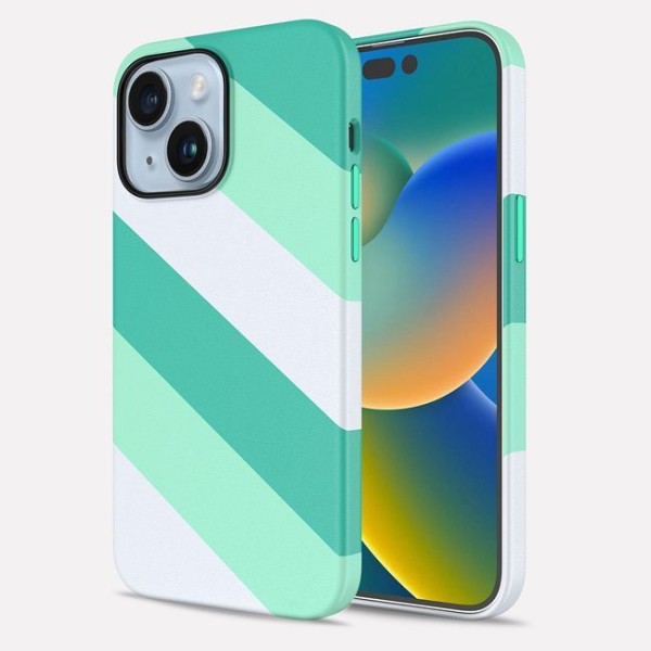 Σκληρή Θήκη Vokamo PU Leather Case για iPhone 14 Plus - Mint Green