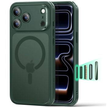 Θήκη Σιλικόνης Orso MagCase Focus με MagSafe για iPhone 17 Pro / 18 Pro – Frosted Green