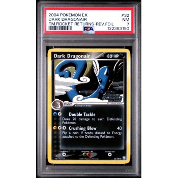 2004 POKEMON TM ROCKET RETURNS #32 DARK DRAGONAIR - REV.FOIL -ENGLISH - PSA MINT 7 - Pokemon Graded Card