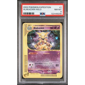 Alakazam HOLO - Pokémon Expedition -  ENGLISH 2002 - PSA NM- MT 8 - Pokemon Graded Card