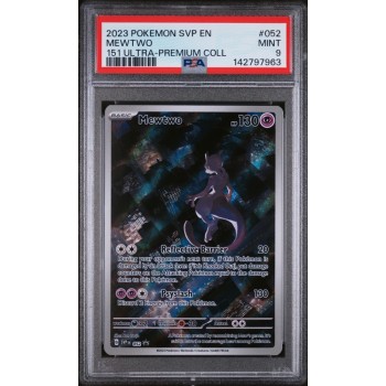 Mewtwo - Pokémon SVP 151 -  English 2023 -  #052 - PSA MT 9 - Pokemon Graded Card