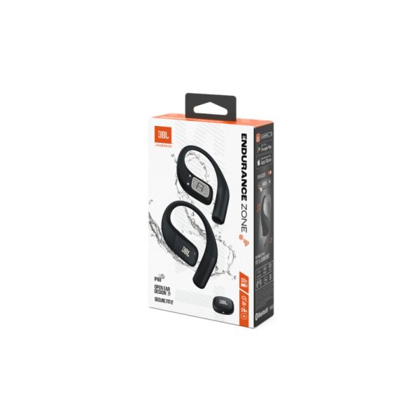 Ασύρματα Αθλητικά Ακουστικά JBL Endurance Zone True Wireless Open-Ear με Bluetooth 5.3, IP68 & Θήκη Φόρτισης - Μαύρο