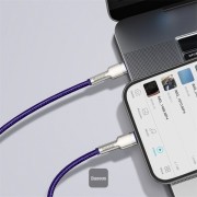 Καλώδιο Φόρτισης Baseus Crystal Shine 20W USB-C σε Lightning 2.4A 2m - Purple