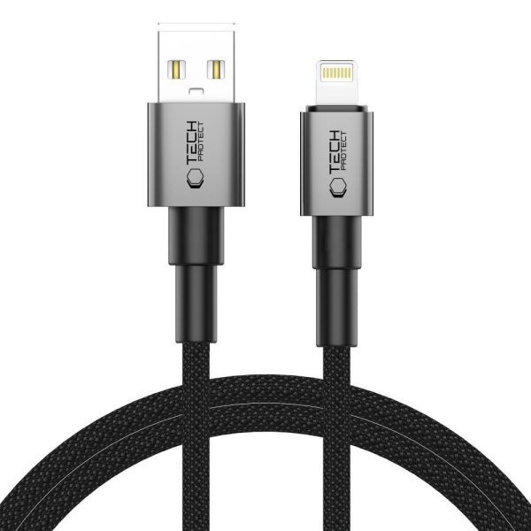 Καλώδιο Φόρτισης Tech-Protect Ultraboost DNA USB-A to Lightning Cable 15W – Iron Grey – 1m