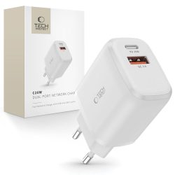 Tech-Protect C20W 2-Port Wall Charger PD 20W / QC 3.0 – White