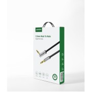 UGREEN AV119 Καλώδιο Ήχου 3.5mm Αρσενικό σε Αρσενικό Γωνιακό Επίπεδο 1m – Μαύρο