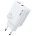 WK WP-U60 Φορτιστής Τοίχου 20W Power Delivery με USB-A & USB-C – Λευκός