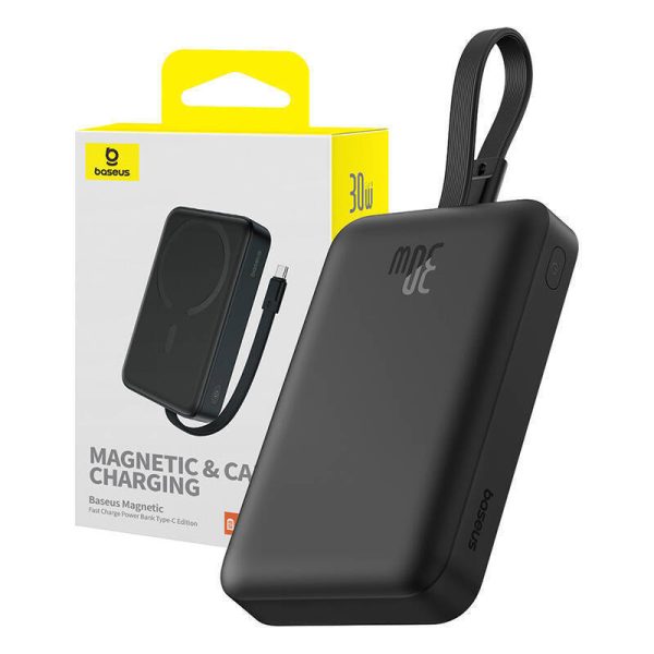Baseus Magnetic Mini MagSafe Power Bank 10000mAh 30W με Θύρα USB-C Power Delivery / Quick Charge 3.0 - Black