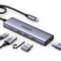 Ugreen CM498 USB-C Docking Station με HDMI / DisplayPort 4K & Power Delivery – Γκρι