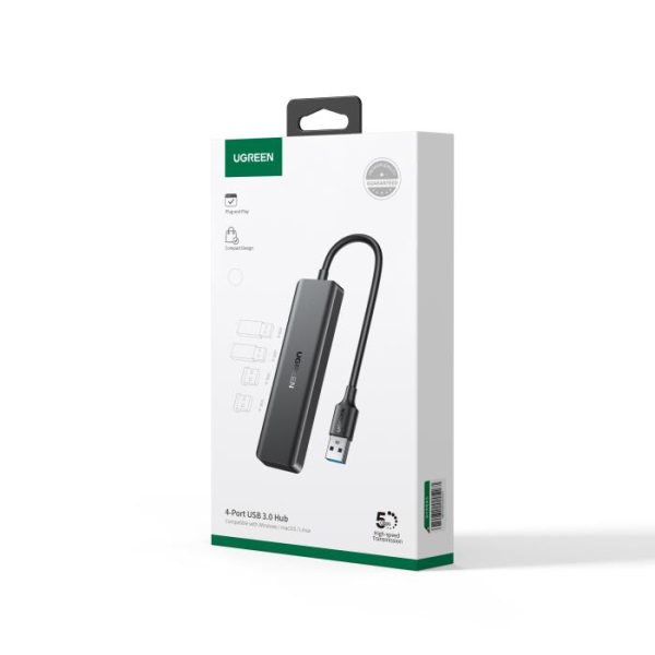 Ugreen CM219 Hub 4 Θυρών USB 3.0 με Σύνδεση USB-C – Γκρι