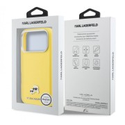 Σκληρή Θήκη  Karl Lagerfeld PU Karl & Choupette Heads Pins MagSafe για το iPhone 17 Pro  - Yellow