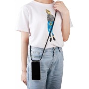 Θήκη Σιλικόνης OEM με λουράκι για Apple iPhone 16 Pro - Black