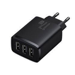 Φορτιστής Baseus Compact Quick Charger με 3 Θύρες USB A 17W - Black