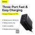 Φορτιστής Baseus Compact Quick Charger με 3 Θύρες USB A 17W - Black