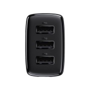 Φορτιστής Baseus Compact Quick Charger με 3 Θύρες USB A 17W - Black