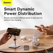 Φορτιστής Baseus Compact Quick Charger με 3 Θύρες USB A 17W - White