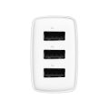 Φορτιστής Baseus Compact Quick Charger με 3 Θύρες USB A 17W - White