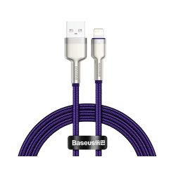 Καλώδιο Φόρτισης Baseus Crystal Shine 20W USB σε Lightning 2.4A 1m - Purple