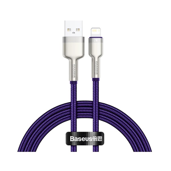 Καλώδιο Φόρτισης Baseus Crystal Shine 20W USB σε Lightning 2.4A 1m - Purple