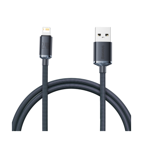 Καλώδιο Φόρτισης Baseus Crystal Shine USB σε Lightning 2.4A 2m - Black