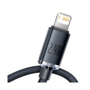 Καλώδιο Φόρτισης Baseus Crystal Shine USB σε Lightning 2.4A 2m - Black