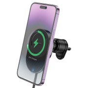 Μαγνητική Βάση Αεραγωγού Hoco HW12  Wireless Fast Charge Car holder - Black