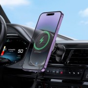 Μαγνητική Βάση Αεραγωγού Hoco HW12  Wireless Fast Charge Car holder - Black
