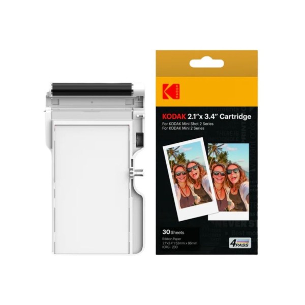 Aνταλλακτικό Φωτογραφικό Χαρτί Kodak 4Pass 2.1” x 3.4” για Κάμερα Kodak Mini Shot 2 - (30τμχ)