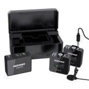 Neewer Microphone CM22 2.4G Wireless Lavalier (2 Pack με Charging Case) - Black