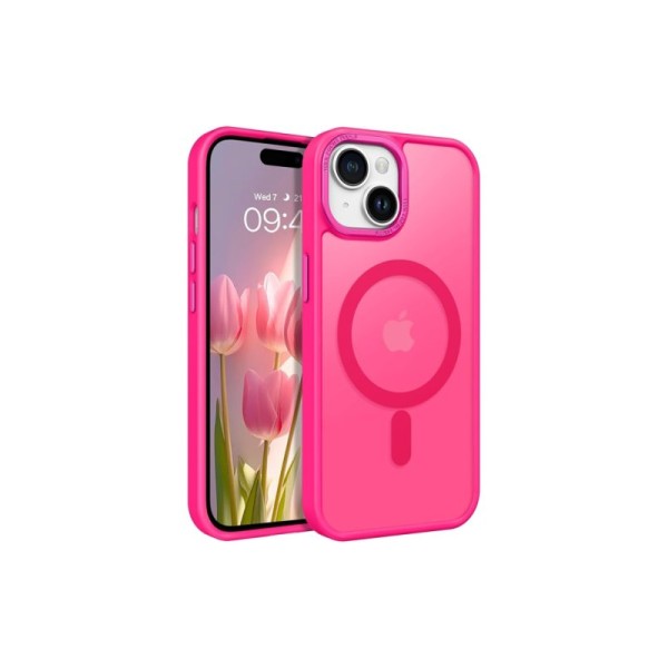 Θήκη Σιλικόνης Orso MagCase Focus για Apple iPhone 15 - Frosted Hot Pink