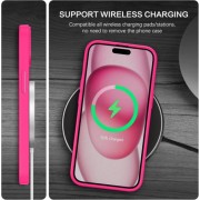 Θήκη Σιλικόνης Orso MagCase Focus για Apple iPhone 15 - Frosted Hot Pink