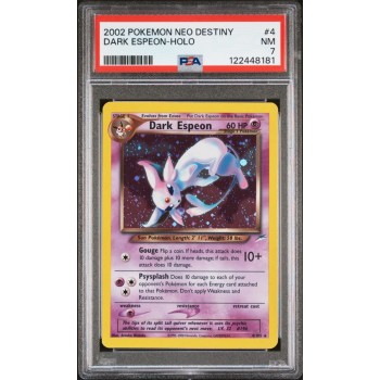 Dark Espeon - Holo - Neo Destiny - English 2002 -  #004/105 - NM 7- Pokemon Graded Card