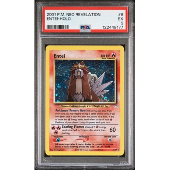 Entei - Holo - Neo Revelation - English 2001 -  #006/064 - EX 6 - Pokemon Graded Card