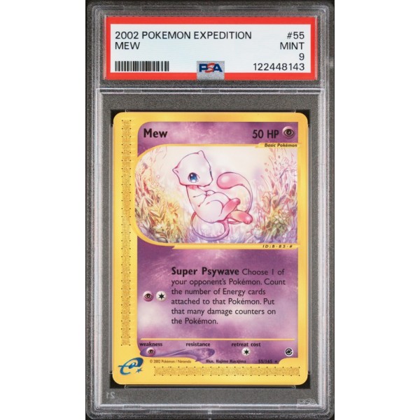 Mew - Expedition- English 2002 -  #55/165 - PSA MT 9 - Pokemon Graded Card