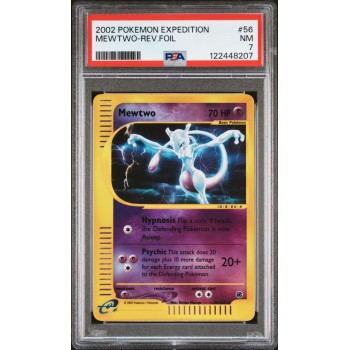 Mewtwo - REV. Foil - Expedition - English 2002 - #056/165 - NM 7 - Pokemon Graded Card