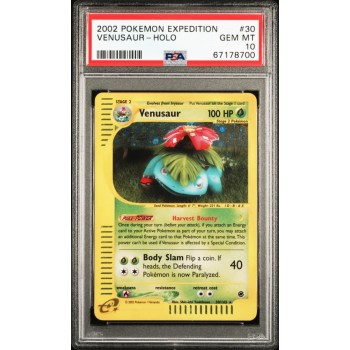 Venusaur-Holo - Expedition - English 2002 - #030/165 - PSA GEM MT 10 - Pokemon Graded Card