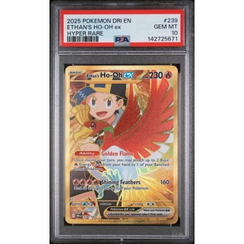 Ethan”s Ho-Oh - Destined Rivals - English 2025 - #239/182 - PSA GEM MINT 10 - Pokemon Graded Card