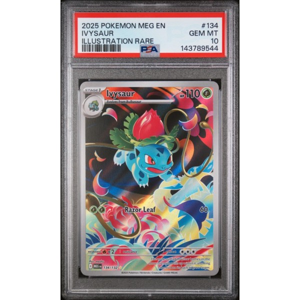Ivysaur - Mega Evolution - English 2025 - #134/132 - PSA GEM MINT 10 - Pokemon Graded Card