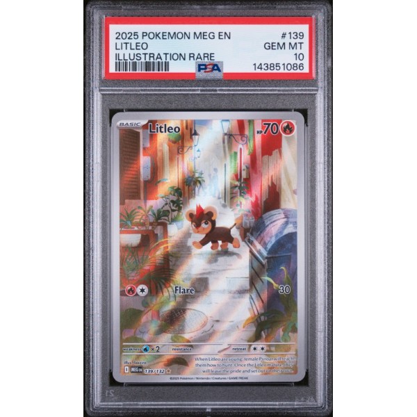 Litleo - Mega Evolution - English 2025 - #139/132 - PSA GEM MINT 10 - Pokemon Graded Card