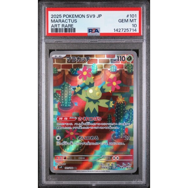 Maractus - Battle Partners - Japanese 2025 - #101/100 - PSA GEM MINT 10 - Pokemon Graded Card