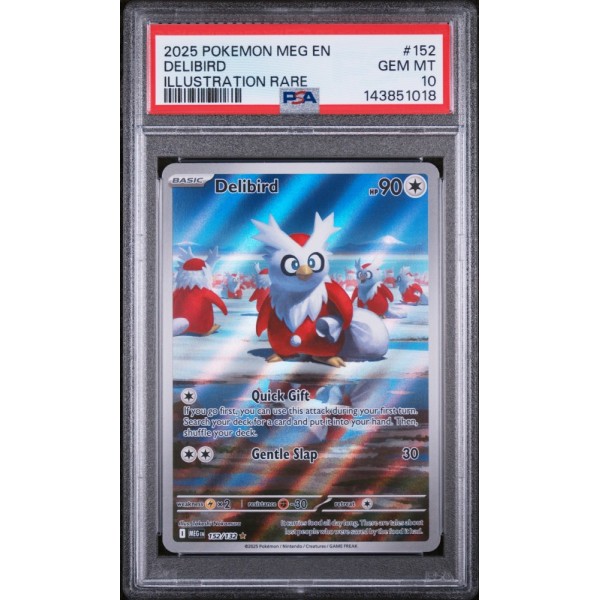 Delibird - Mega Evolution - English2025 - #152/132 - PSA GEM MINT 10 - Pokemon Graded Card
