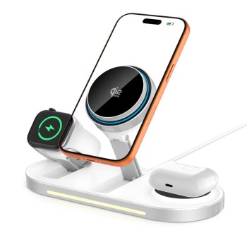 Tech-Protect Ασύρματος Φορτιστής (QI2.2) A51 Arcticboost 3in1 Magnetic Magsafe 25W - White