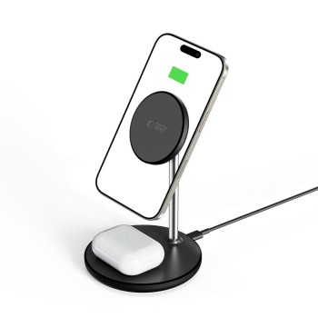 Tech-Protect Ασύρματος Φορτιστής (QI15W-A39) 3in1 Magnetic Magsafe Wireless Charger - Black