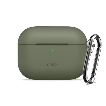 Θήκη Σιλικόνης Tech-Protect Hook για Apple AirPods Pro 3 - Olive Green