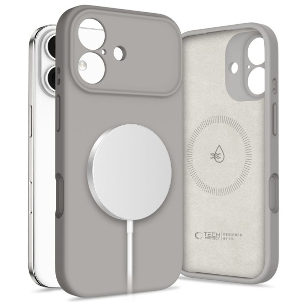 Θήκη Σιλικόνης Tech-Protect με Magsafe για iPhone 17 - Stone Grey