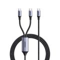 Ugreen US561 2in1 Καλώδιο Γρήγορης Φόρτισης 2.0 - USB σε Type-C 2m - Space Gray