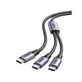 Ugreen US561 2in1 Καλώδιο Γρήγορης Φόρτισης 2.0 - USB σε Type-C 2m - Space Gray