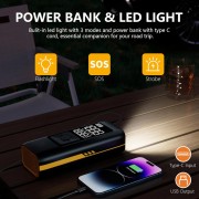 Φορητός Εκκινητής Μπαταρίας Αυτοκινήτου με Power Bank TCCBAC HK580  1000A και 8000mAh με 1 Θύρα USB-A και 1 Θύρα USB-C - Black